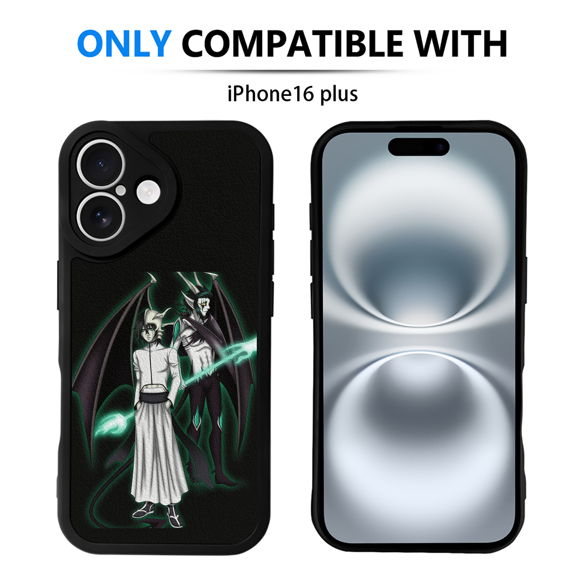 （画像用） ブリーチ ウルキオラ·シファー BLEACH Ulquiorra cifer 【iPhone 16シリーズ対応】シリコンスマホケース（レザー調） 材質：シリコン